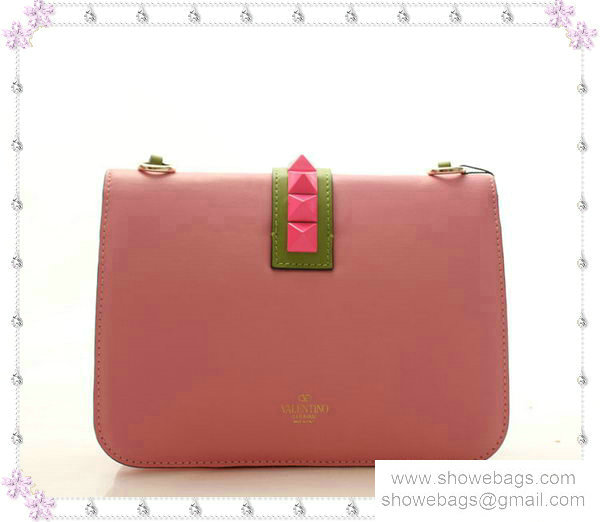2014 Valentino Garavani shoulder bag 00336 pink&green